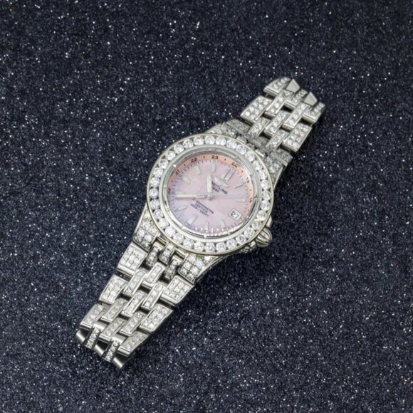 Breitling Starliner A71340 30MM Pink Mother of Pearl Dial With Diamond Bezel & B main image 5